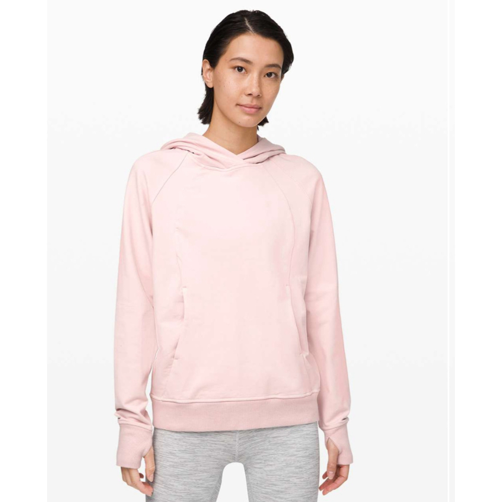 Lululemon Scuba Pullover Hoodie Pink Size 6 Thumbholes Casual